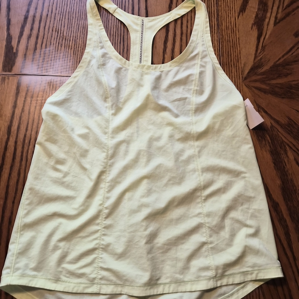 Lululemon Athletica Light Yellow Racer Back Tank Top